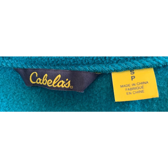 Cabela's Women's Fleece Jacket Teal Long Sleeve Zip Closure Size SP Gorpcore - Picture 13 of 13